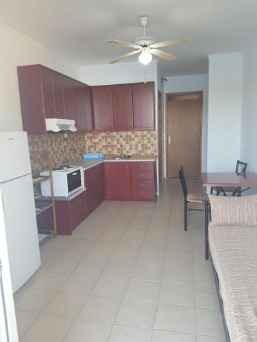 Kuchyň nebo kuchyňský kout v ubytování Hotel Mike