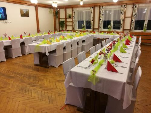 Un restaurante o sitio para comer en Hotel Rohanov