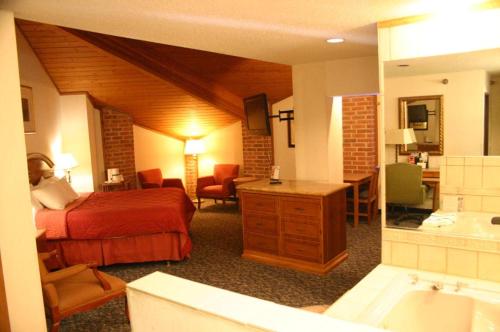 Гостиная зона в American Inn and Suites Ionia