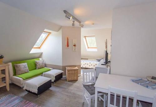 Ένα ή περισσότερα κρεβάτια σε δωμάτιο στο Ferienhaus am Museumshof