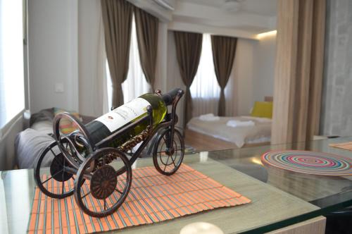 Кровать или кровати в номере Ohrid Luxury Studios