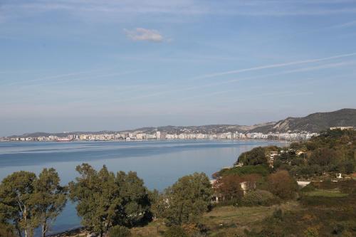a view of a large body of water at Diamond Hill Resort & SPA in Vlorë