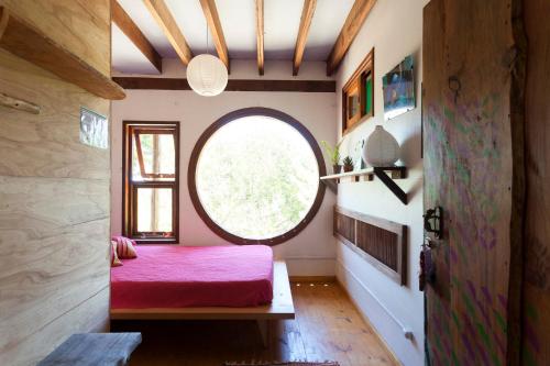 Ένα ή περισσότερα κρεβάτια σε δωμάτιο στο Eco House Via Verde