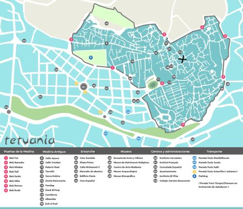 a map of the city of rehovot at Riad Khmisa in Tetouan