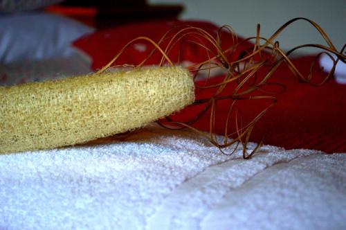 a piece of yellow yarn sitting on top of snow at Haus Susanne in Radstadt
