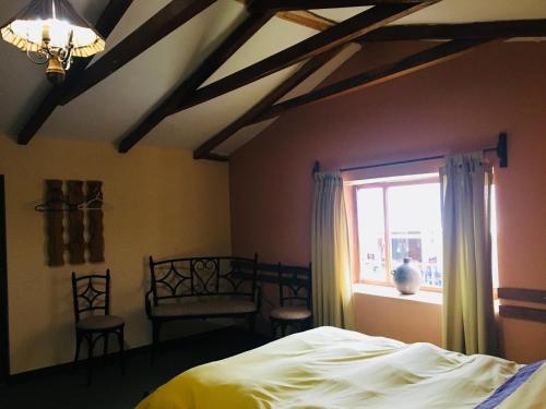 Cama o camas de una habitación en Hotel Vallehermoso