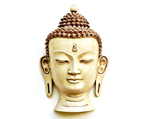 a gold buddha statue isolated on a white background at The Patrician Hollywood Universal in Pasadena
