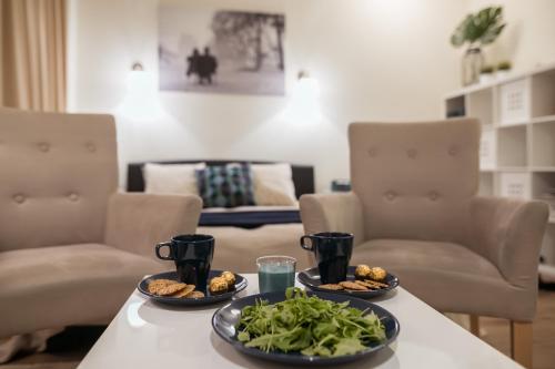 Χώρος καθιστικού στο Raugyklos apartamentai