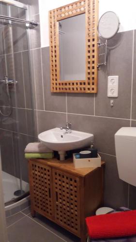 Koupelna v ubytování Haus Sabine