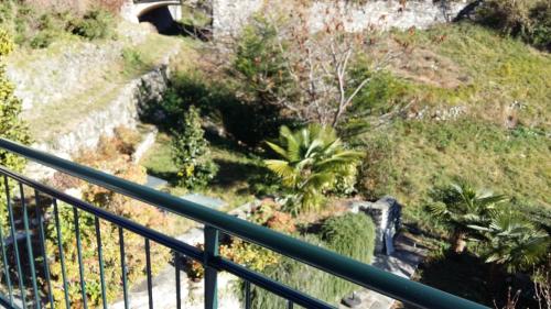 a view from a balcony of a hill with plants at Casa delle Camelie in Sorico