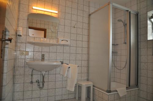 Koupelna v ubytování Landhaus Müller