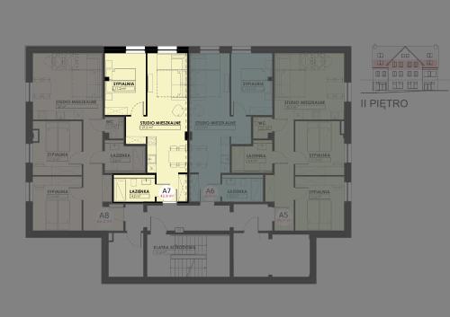 Pelan lantai bagi Apartamenty Zieleniec