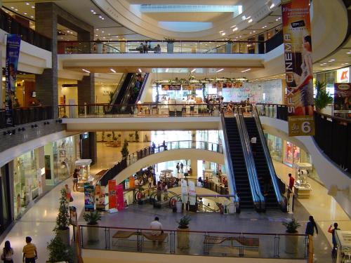 a large shopping mall with people walking in it at View Talay 1B Apartments in Pattaya South