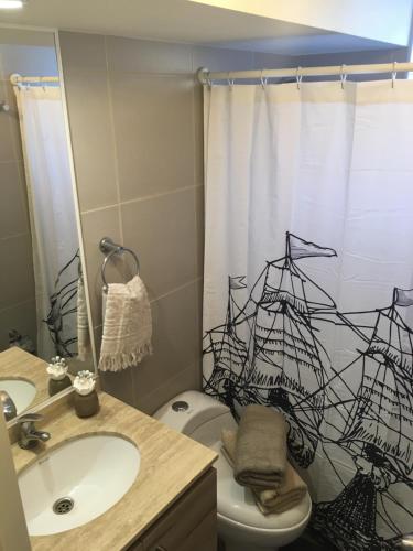 Koupelna v ubytování Departamento Concón