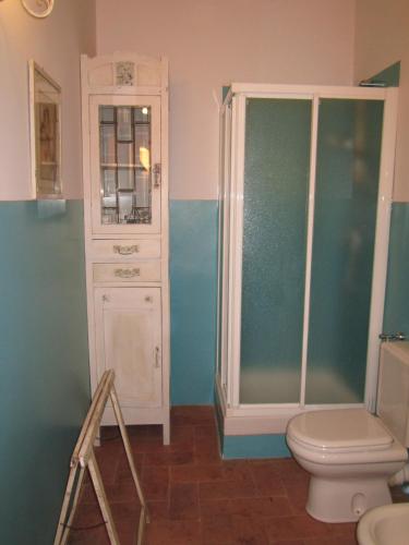 a bathroom with a shower and a toilet at Le Terrazze Del Chianti b&b Residenza d'Epoca e di Charme in Tavarnelle in Val di Pesa