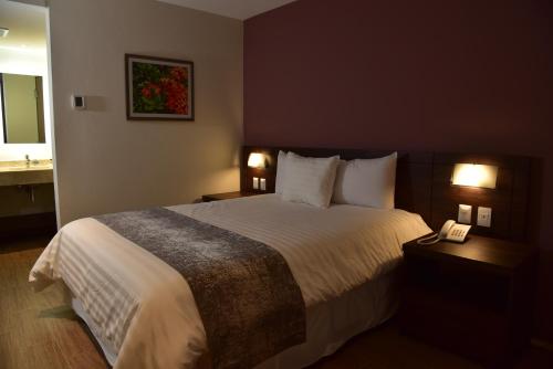 Postel nebo postele na pokoji v ubytování Lithio Hotel