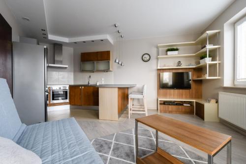 Apartament Ursynów Alternatywyにあるキッチンまたは簡易キッチン