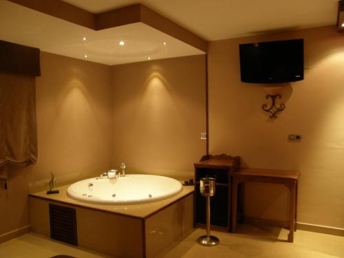 Koupelna v ubytování Hotel La Brasa