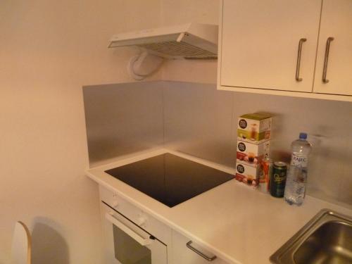 The modern apartmentにあるキッチンまたは簡易キッチン