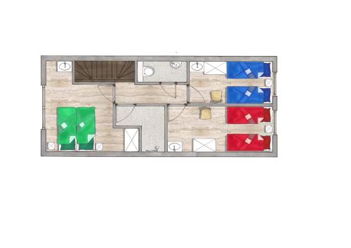 a drawing of a floor plan of aominium at paNOORama appartementen in Noorbeek