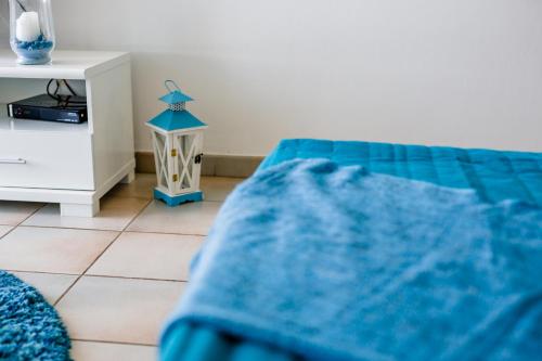 Postel nebo postele na pokoji v ubytování Krasas Beach Apts