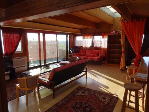 Χώρος καθιστικού στο La Maison de Vérotte