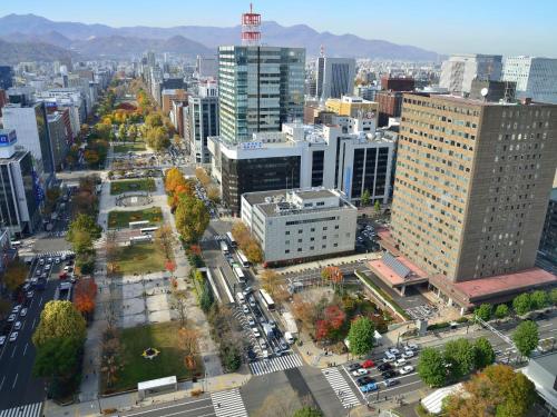 Nespecifikovaný výhled na destinaci Sapporo nebo výhled na město při pohledu z hotelu