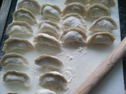 a group of dumplings on a baking sheet at Chester Oaks B&B in West Melton