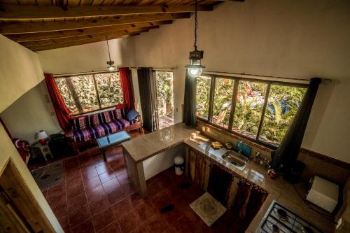 an overhead view of a kitchen in a house at Blanconejo de Montezuma in Montezuma