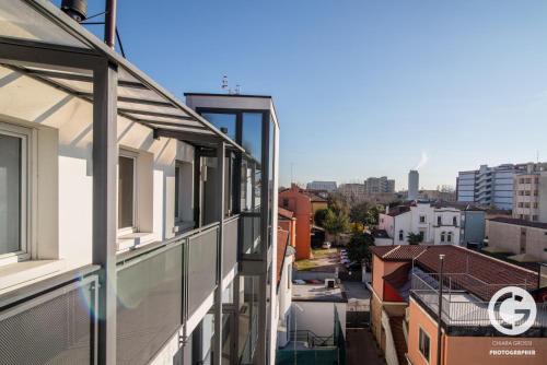 a view from the balcony of a building at YPApartments FIERA in Padova