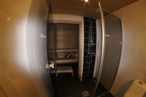 un piccolo bagno con lavandino e servizi igienici di Sarastus a Tornio