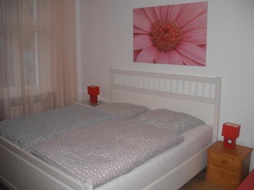 Ένα ή περισσότερα κρεβάτια σε δωμάτιο στο Apartmány Galeta
