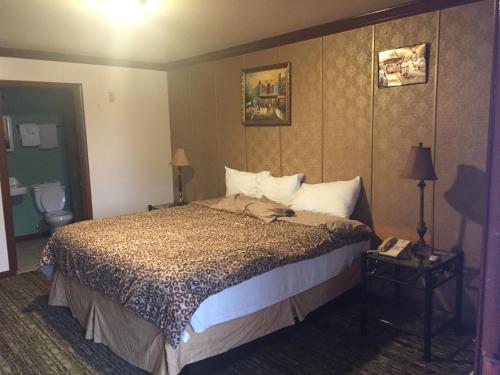 Ένα ή περισσότερα κρεβάτια σε δωμάτιο στο Colony inn motel