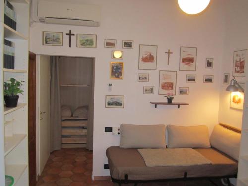 Ruang duduk di B&B "La Pieve" - Locanda per Viandanti
