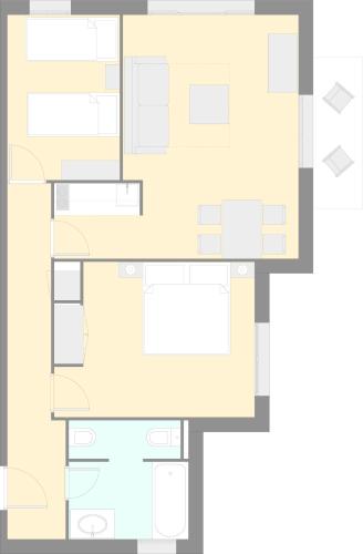 Půdorys ubytování Aparthotel Sant Andreu
