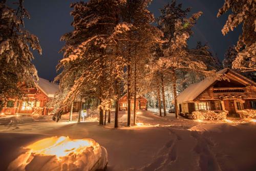 Το Lampiranta Log cabin τον χειμώνα