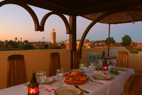 a table that has some food on it at Riad Sidi Mimoune & Spa in Marrakesh