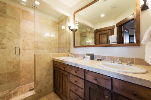 a bathroom with a sink and a shower at Silver Star #1205 - 3 Bed Condo in Park City