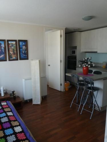 Η κουζίνα ή μικρή κουζίνα στο Departamento Viña del Mar Viana