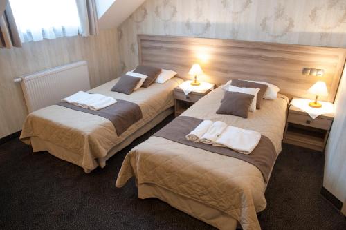 Кровать или кровати в номере Hotel Pod Szyszkami