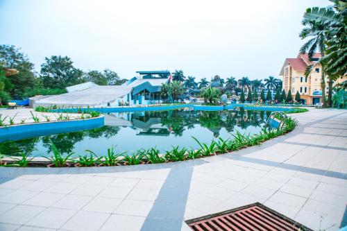 a view of a swimming pool at a resort at Star Hotel Hai Duong in Hải Dương