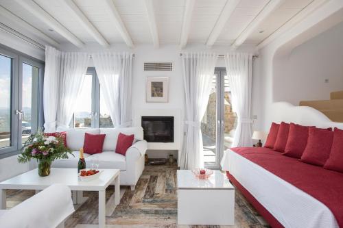 Гостиная зона в Naxos Rock Villas