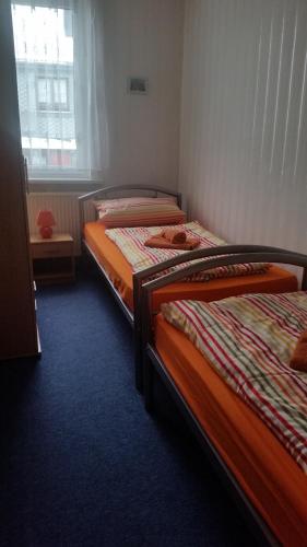 En eller flere senge i et værelse på Ferienhaus Benneckenstein