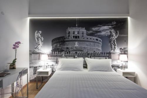 Postel nebo postele na pokoji v ubytování Charming Roma