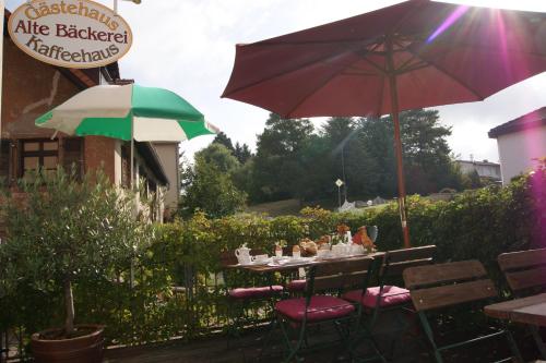Κήπος έξω από το Gästehaus 'Alte Bäckerei' Kaffeehaus