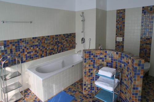 A bathroom at Private Villa 102 with heated pool in BlackSeaRama