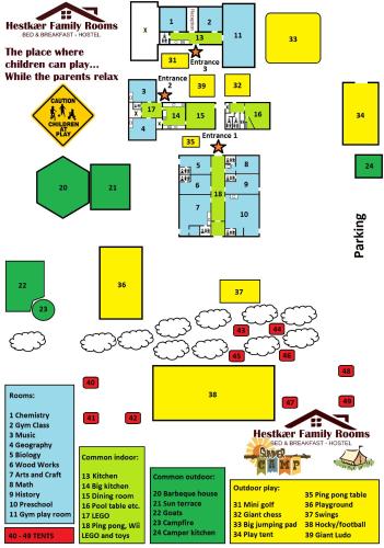 Planimetria di Hestkær Family Rooms Summer Camp