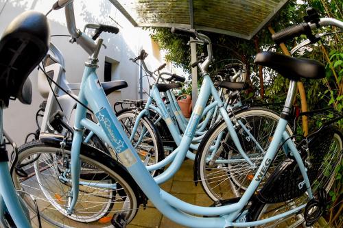 a group of bikes parked next to each other at Hotel Riziana in Cervia