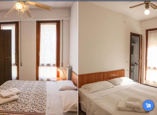 アレンツァーノにあるLocanda Vittoriaのベッドルーム1室(ベッド1台付)の写真2枚