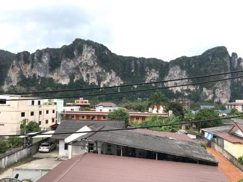a view of a city with mountains in the background at Aonang Sea Valley Resort in Ao Nang Beach